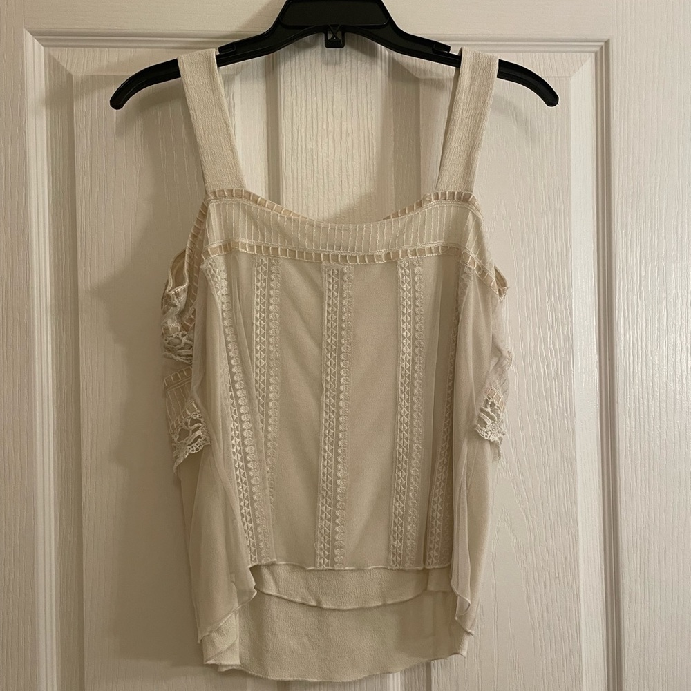 J. JILL Cream Lace Embroidered Tank Blouse - Picture 13 of 13